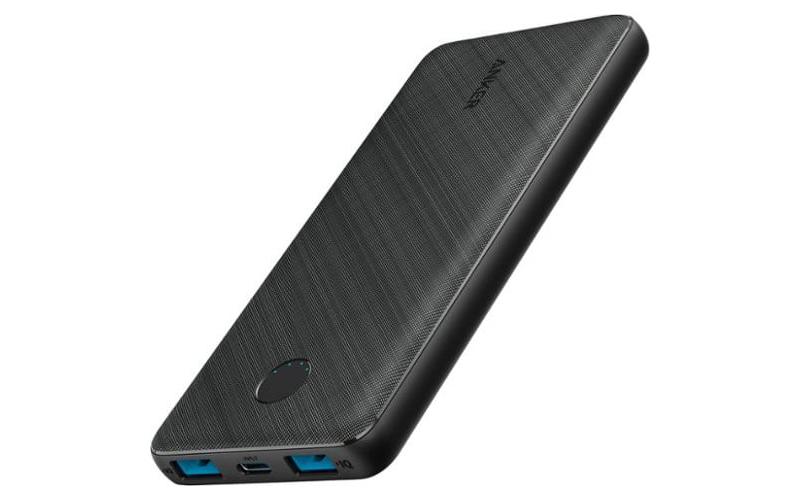 Anker PowerCore III Power Bank { 10000 mAh / high speed 12W charging / Two USB-A output ports and one USB-C input / slim fit design } A1247h11